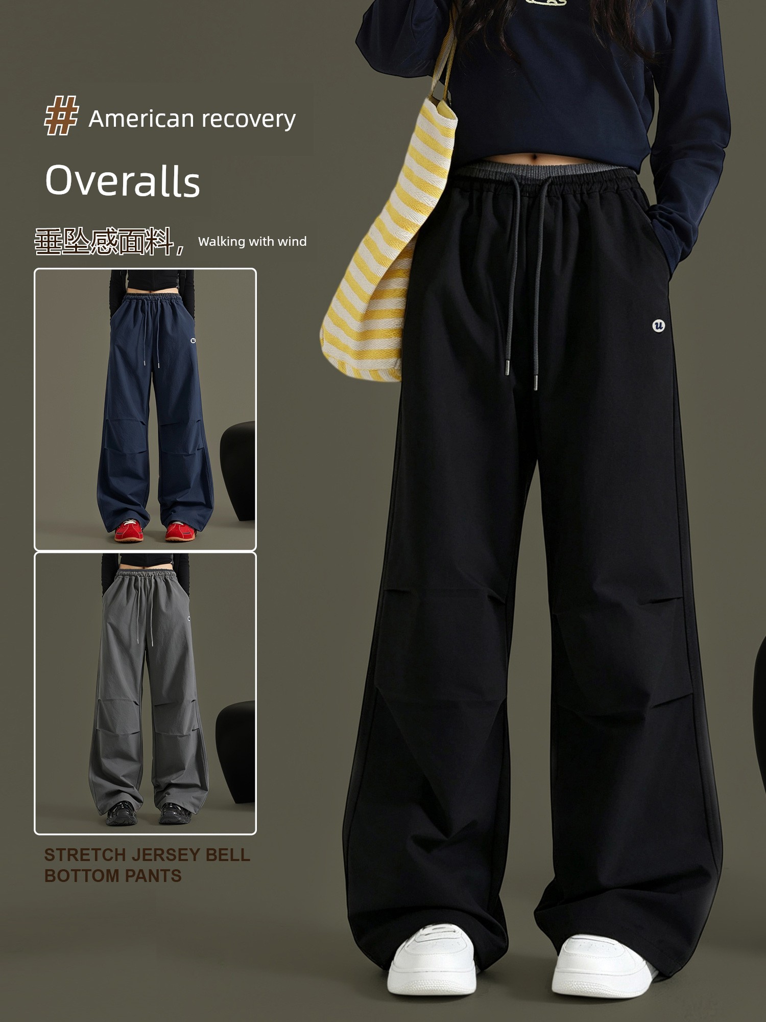 Girls' Cargo Pants Spring and Autumn 2026 New Straight-Leg Pants Youth Casual Pants Loose Fit Big Girl Sports Pants — 3