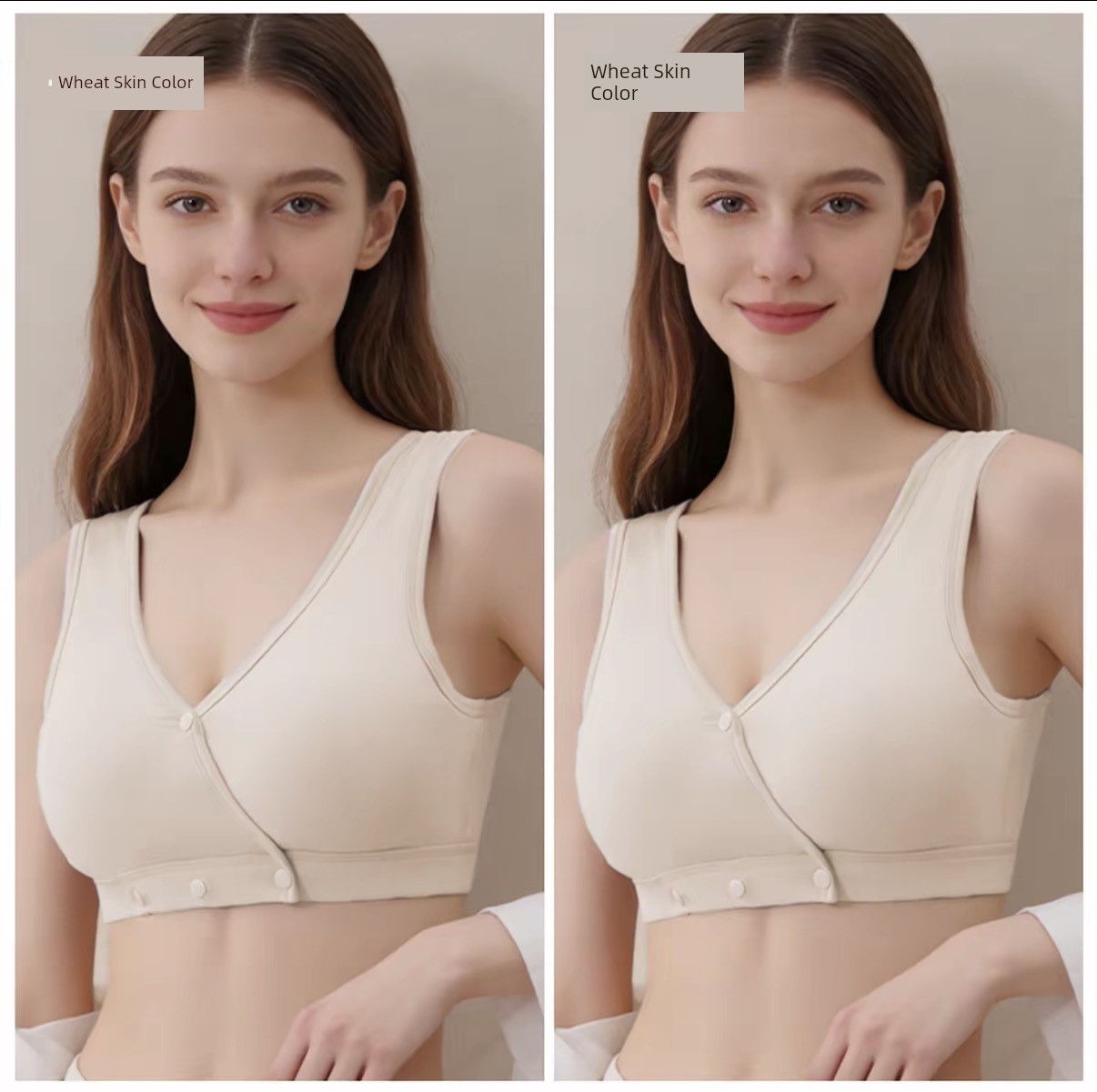 All-Cotton Nursing Bra, Cross-Style Postpartum Breastfeeding-Specific Maternity Bra, Vest-Style Sleep Night Bra — 4