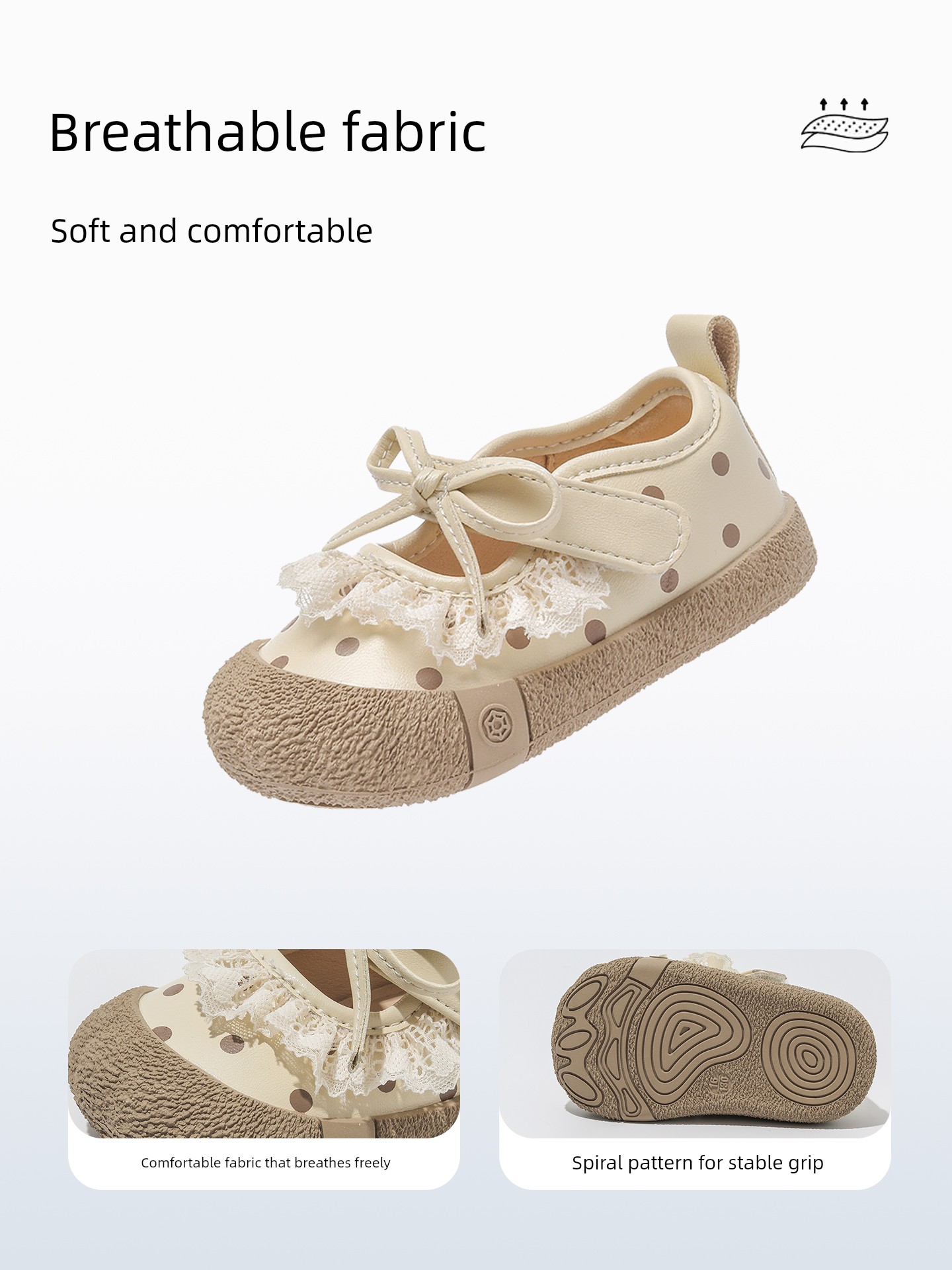 Dongzhen Monkey Girl Baby Princess Shoes Soft Sole Cute Cartoon Style Children's Shoes Lightweight Breathable Girls' Soft Sole Toddler Shoes — 3