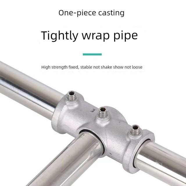 圆管连接件固定件4/6分钢管卡扣免焊镀锌管接头20mm25/32管卡三通