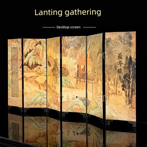 Lanting Pavilion Preface Desktop Small Screen Partition, Ancient Style Ornament, Forbidden City Style Museum Cultural an