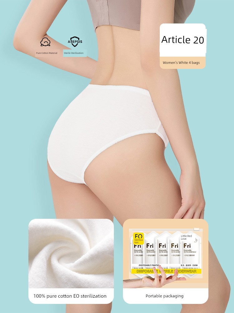Disposable Underwear for Women during Postpartum Period, Special for Pregnant Women, Pure Cotton, Sterile, High-Waisted, Large Size after Caesarean — 3