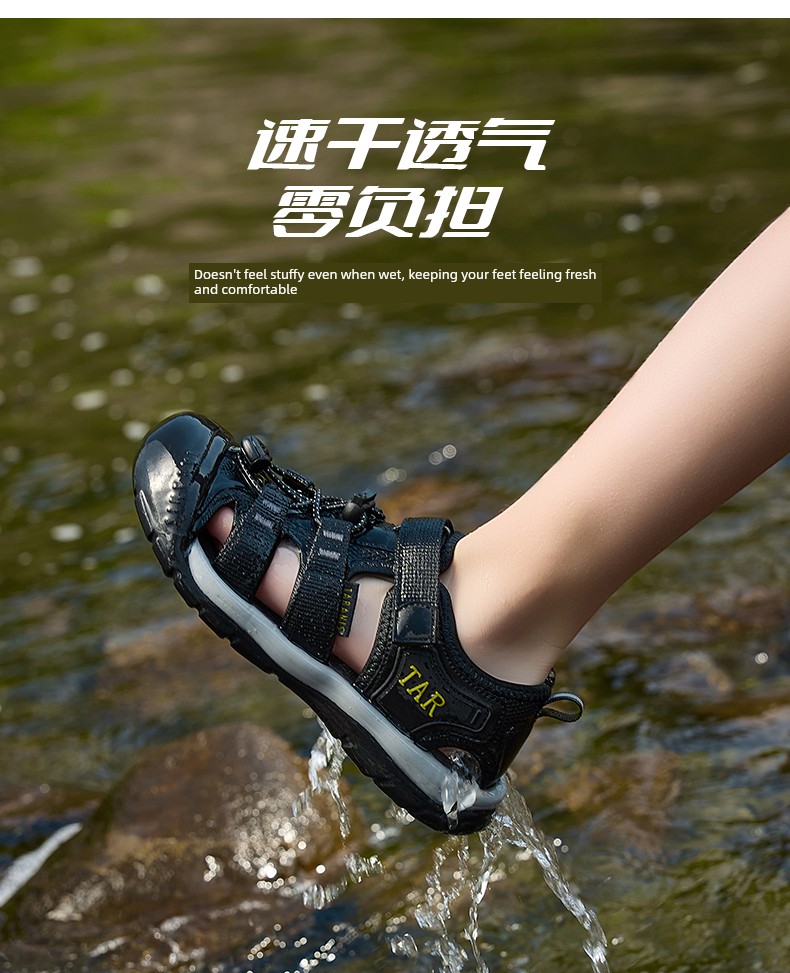 Tyrannis New Summer Sandals for Children, Outdoor Sports Shoes for Boys, Breathable Non-Slip Shoes for Girls, Water Shoes for Girls — 11