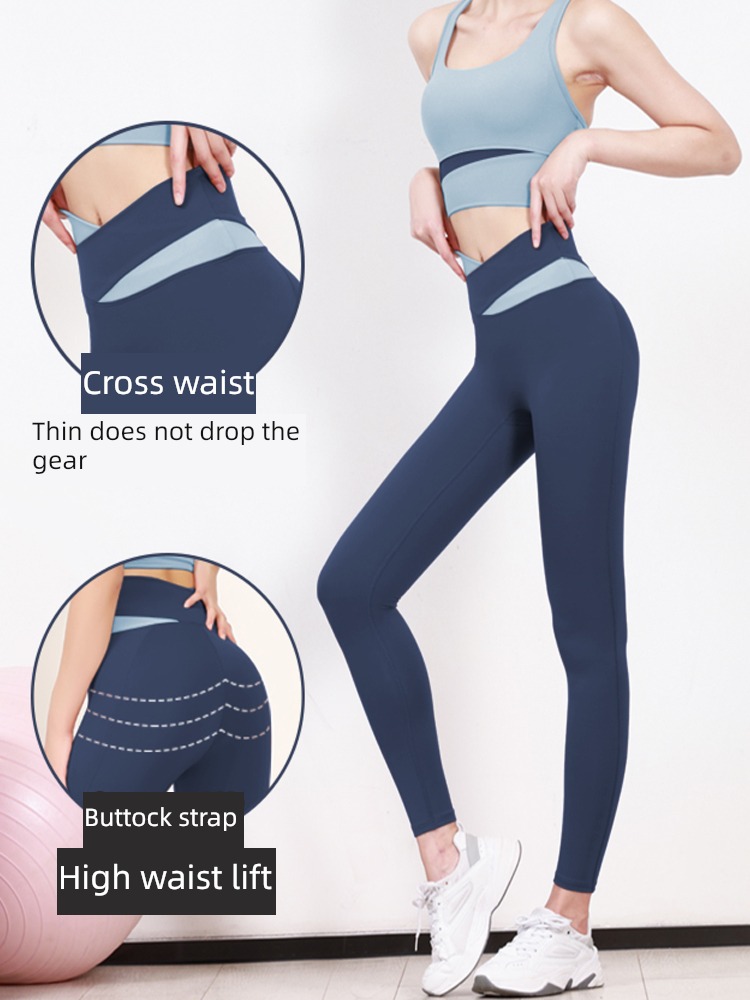 High waist elastic force Fitness wear suit Autumn and winter Yoga Pants