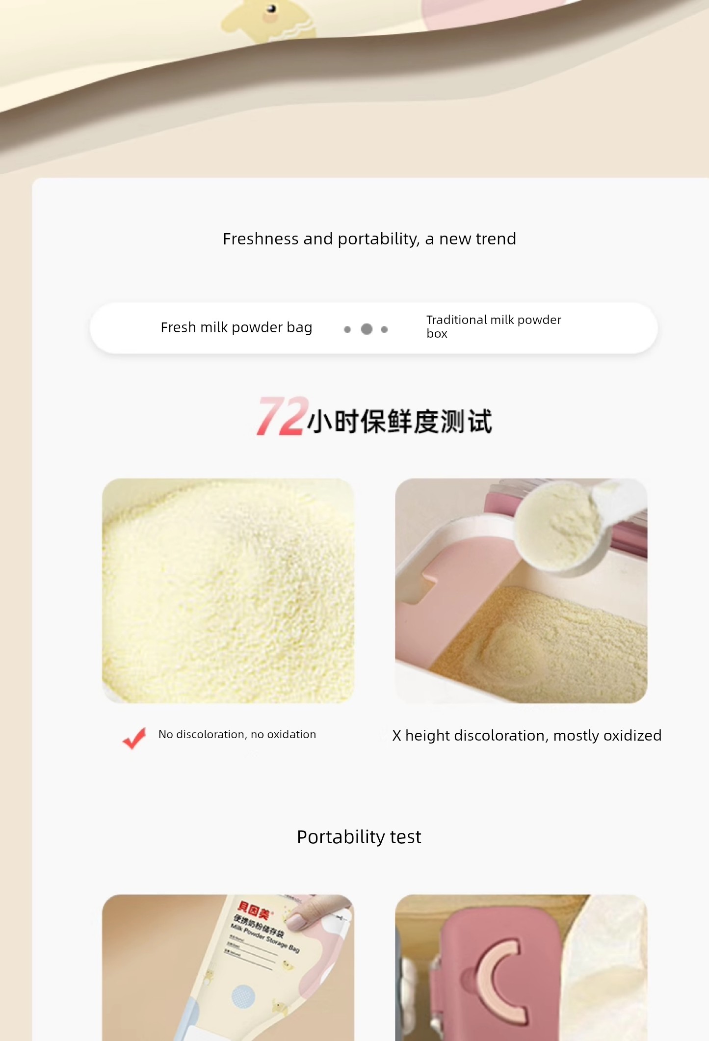 Beingmate Milk Powder Bag, Disposable Portable Milk Storage Bag, Milk Powder Dispensing Bag, Sealed Storage Bag, Food Grade — 6