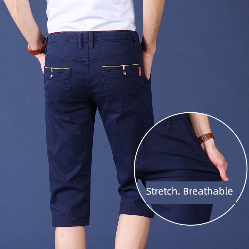 summer Thin money leisure time 7 points Wear out elastic force shorts