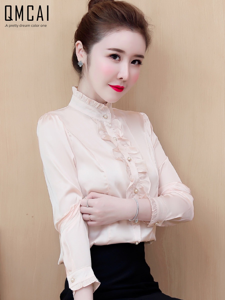 Hangzhou shirt French Plush Advanced sense jacket silk