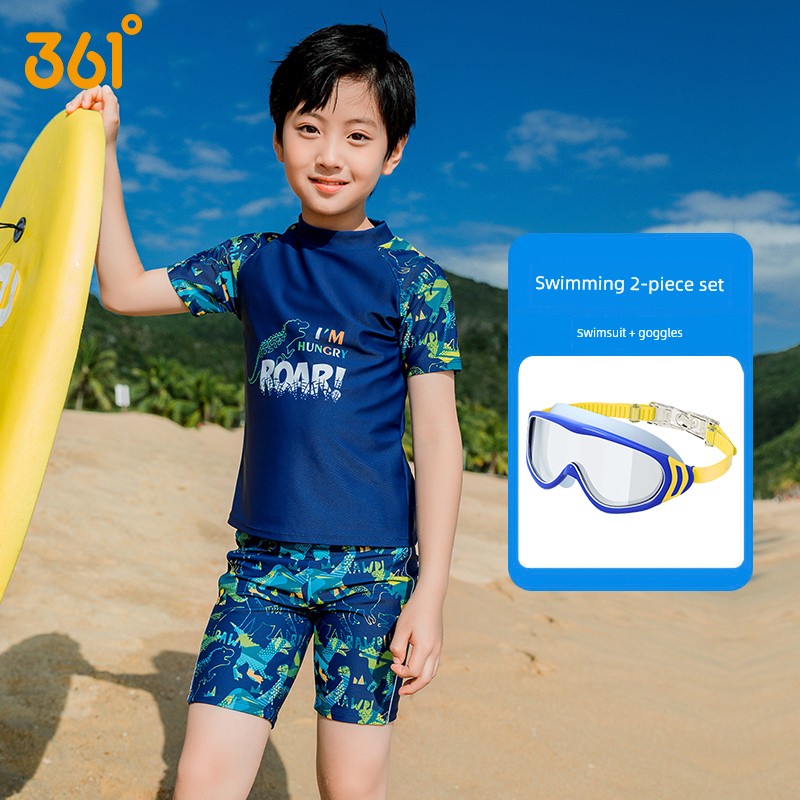 361 Kidsren's Swimsuit Boys' Split Swimsuit 2026 New Summer Swimsuit for Middle and Large Kidsren — 2