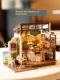 Ruojing Ruole coffee shop DIY hut handmade house wooden assembled miniature building blocks toys gift