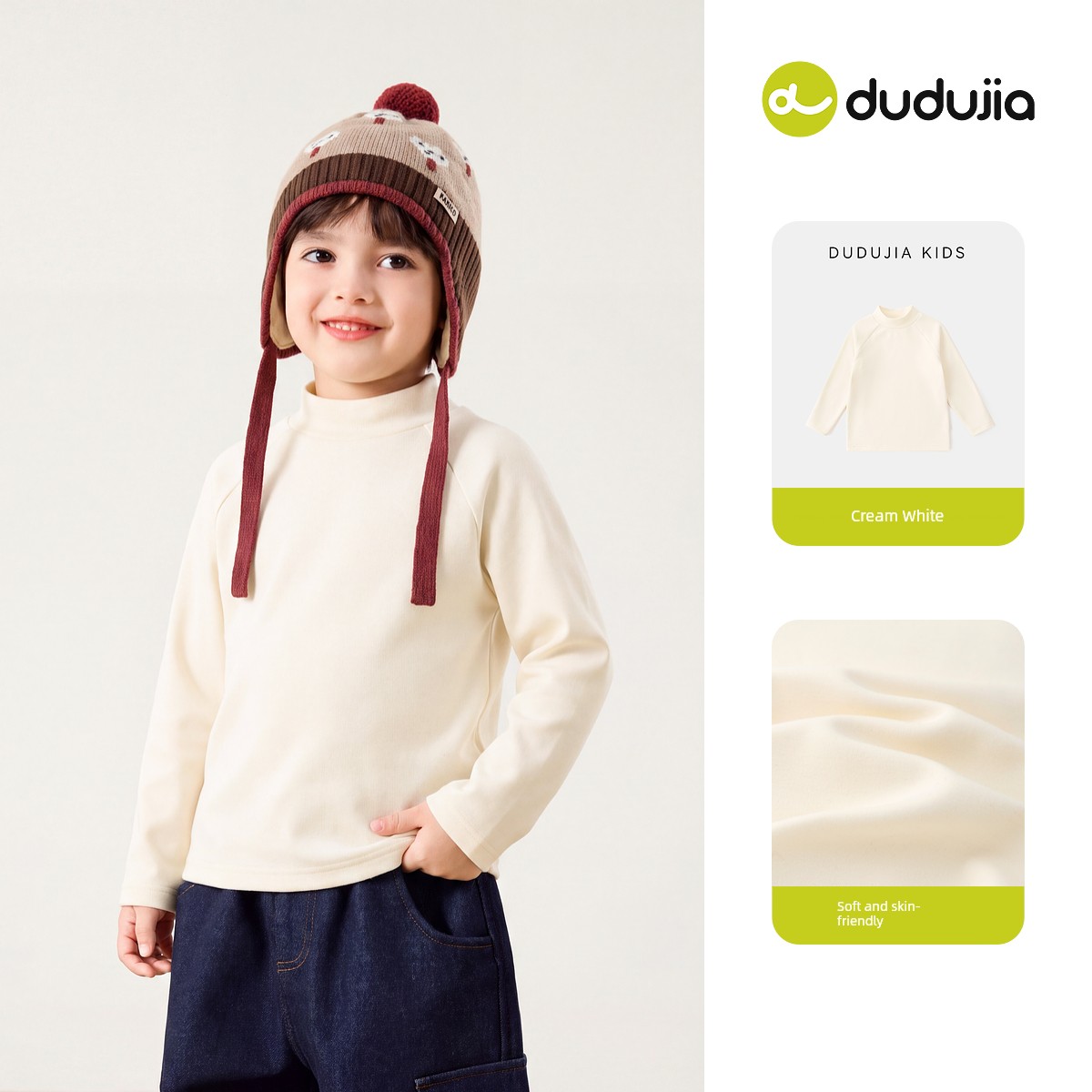 [Moisture-Wicking] Dudu's Boys' Long-Sleeved T-Shirt, Autumn and Winter Kidsren's Pure Cotton Clothes, Girls' Tops, Baby Kidsren's Clothing — 4