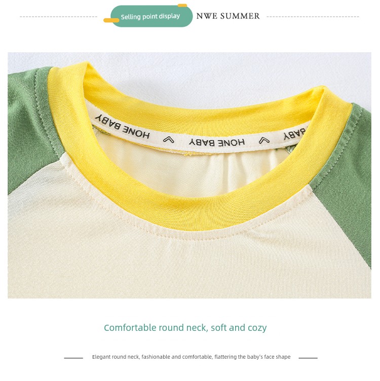 Boys' Pajamas Modal Summer Thin Style Three-Quarter Sleeve 2026 New Model Baby Air Conditioning Clothing Children's Loungewear Boys — 6