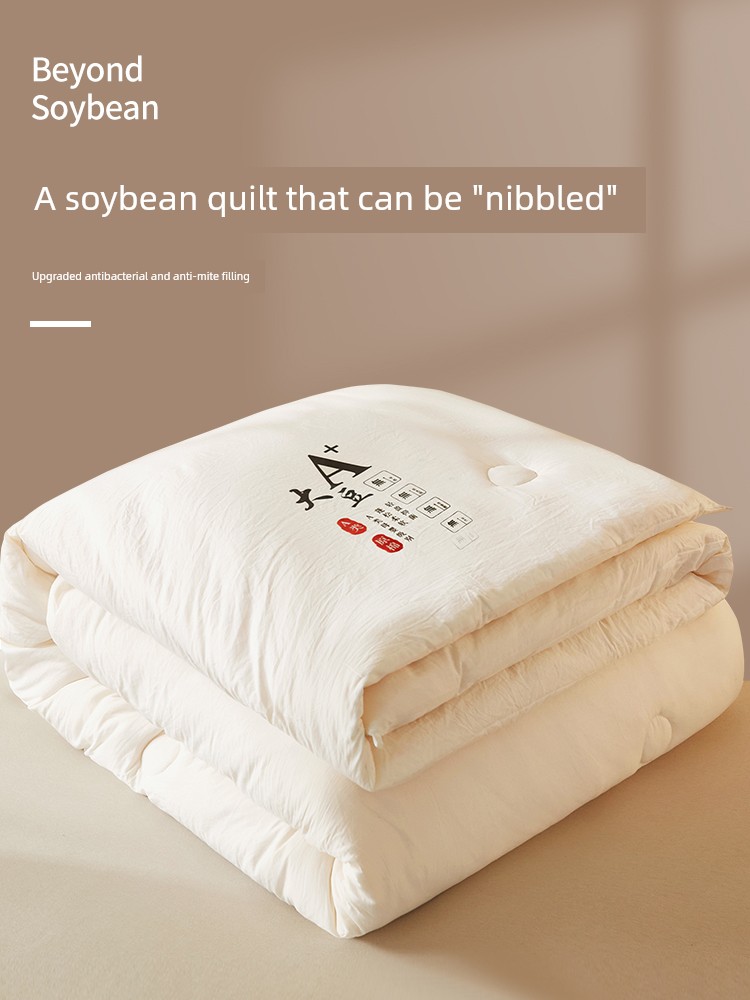 MUJI Soybean Fiber Quilt Winter Quilt Thickened Spring and Autumn Duvet Insert All Year Round Neutral Cotton Quilt Summer Blanket Airable Cover