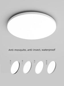 Led Ceiling Light Ultra-Thin Round Waterproof Bathroom Kitchen Balcony Bedroom Light Corridor Light Three-Proof