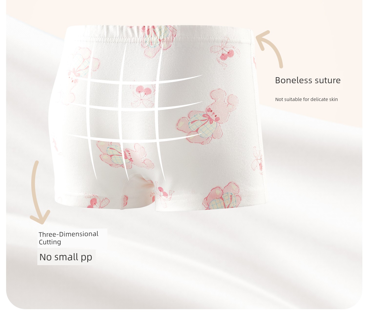 Girls' Underwear, Children's Pure Cotton, All-Cotton Crotch, Baby Girl Type A, Four-Corner Style, for Little Girls Aged 2, Non-Binding on the Bottom — 15