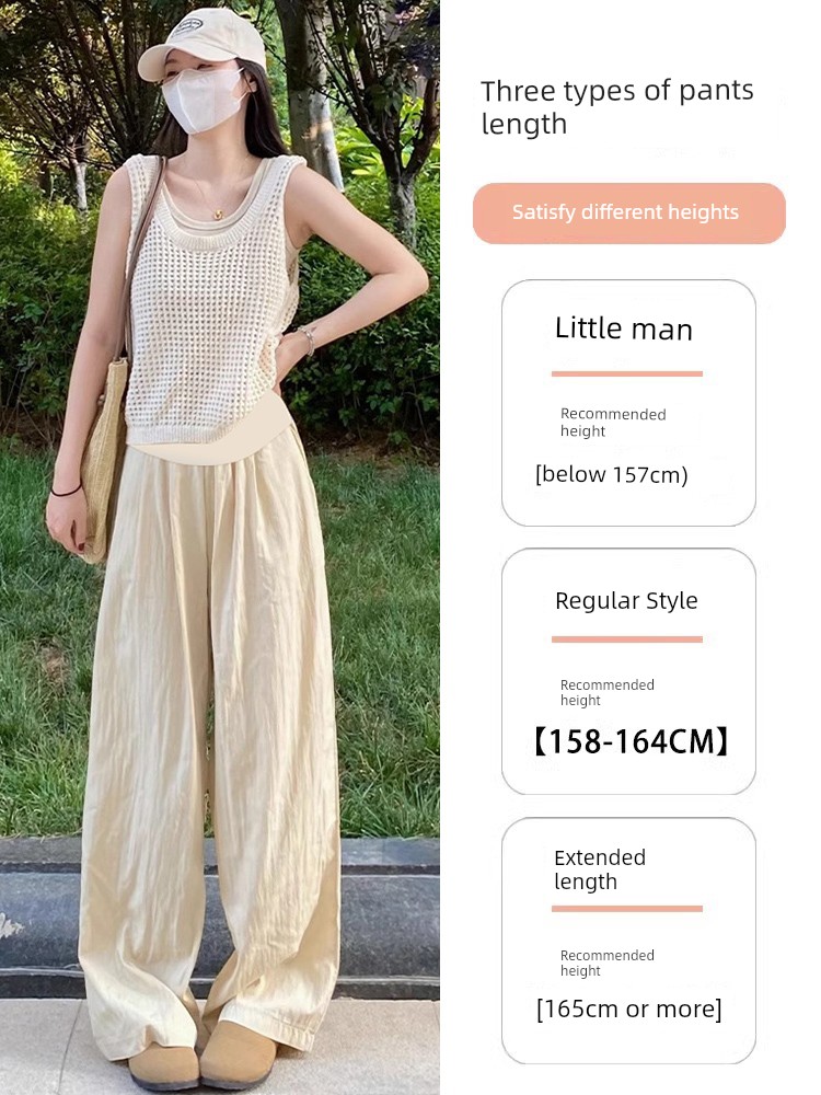 Maternity Yamamoto Pants, Summer Thin Style, Wide-Leg Pants That Don'T Squeeze the Belly, 2026 New Model, Loose Fit for Pregnancy, Summer Maternity Wear — 2