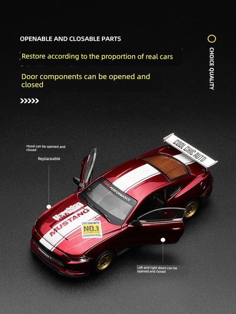 1/42 assembled version Ford Mustang GT alloy car model racing removable children's toy gift ornaments
