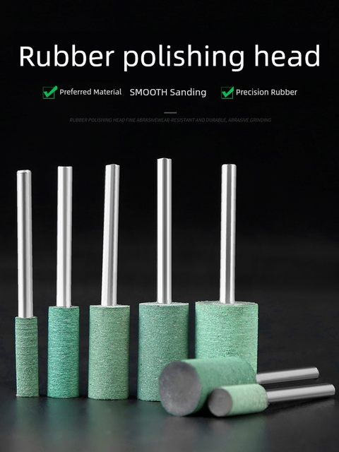 Rubber grinding head polishing hand tools accessories cowhide polishing head polishing rod artifact manual alloy