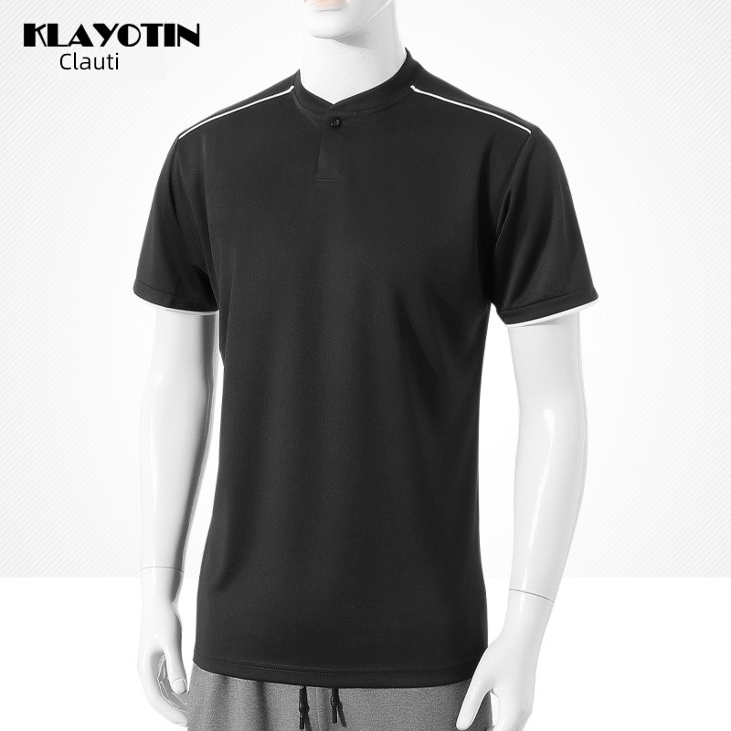 Door collar man motion T-shirt quick-drying leisure time Short sleeve