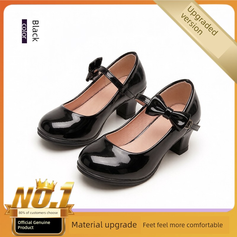 Girls' Princess Leather Shoes with Soft Soles, Children's 2026 New Model, Exquisite and High-End for Baby Girls, Perfect for Dresses, Beautiful for Autumn — 4