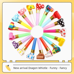 Kids Cute Telescopic Cartoon Toy Birthday Whistle