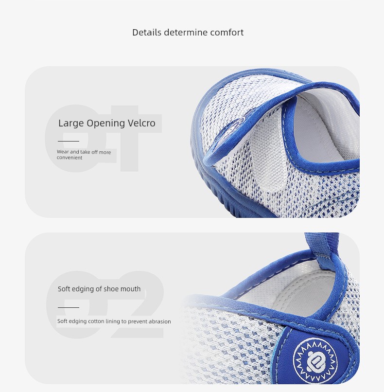 Baby Kindergarten Indoor Shoes Kids Entrance Shoes Soft Bottom Boys and Girls Home Floor Shoes Mesh Spring and Autumn — 10