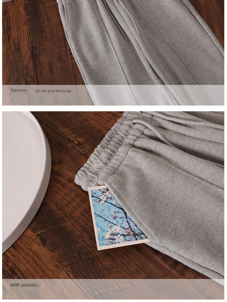 Extension High waist spring easy grey Sports pants