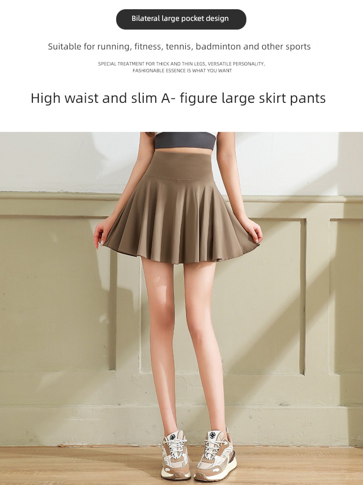 Tennis Light proof Yoga clothes Pleat Skirt and trousers