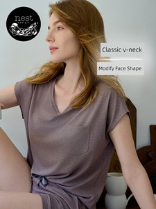 Women's Shorts Camisole Bamboo Fiber Summer T-shirt