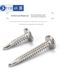 Stainless steel large flat head drilling tail 410 round head with pad self-tapping screw self-drilling nail dovetail wire tapping iron steel plate M4