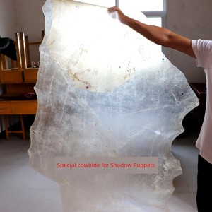 Shaanxi Shadow Play Doll Props Raw Materials Handmade DIY Carving Transparent Raw Cowhide Traditional Crafts