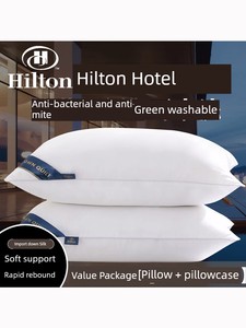 A Pair of Five-star Hotel Down Pillow For Home Pillow Core Single Student Cervical Soft Down Velvet Pillow