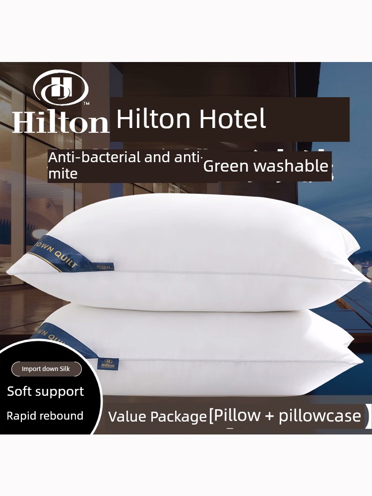 A Pair of Five-star Hotel Down Pillow For Home Pillow Core Single Student Cervical Soft Down Velvet Pillow