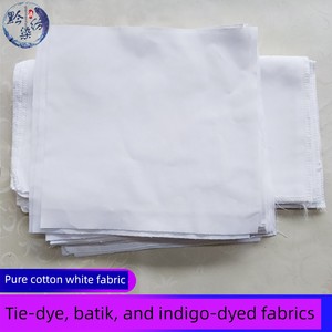 Tie-Dyed Small Square Towel Pure Cotton White Body Handkerchief Student Kids Blue Dyed Batik Dyeing Grass Dyed Handmade