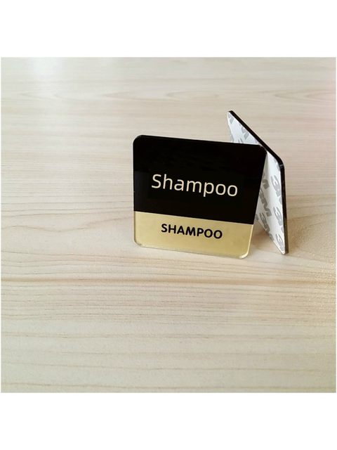 Shampoo, shower toothpaste, comb, hair dryer, bathroom supplies, label, bed sheet, quilt cover, shower cap, towel, cotton swab cabinet sticker
