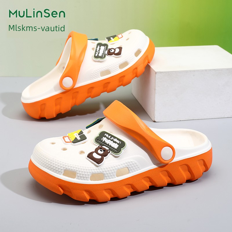 Mulinsen Children's Clogs for Boys, 2026 New Summer Model, Boys' Slippers, Non-Slip, Silent, for Older Children, with a Soft Stepping Feel — 4