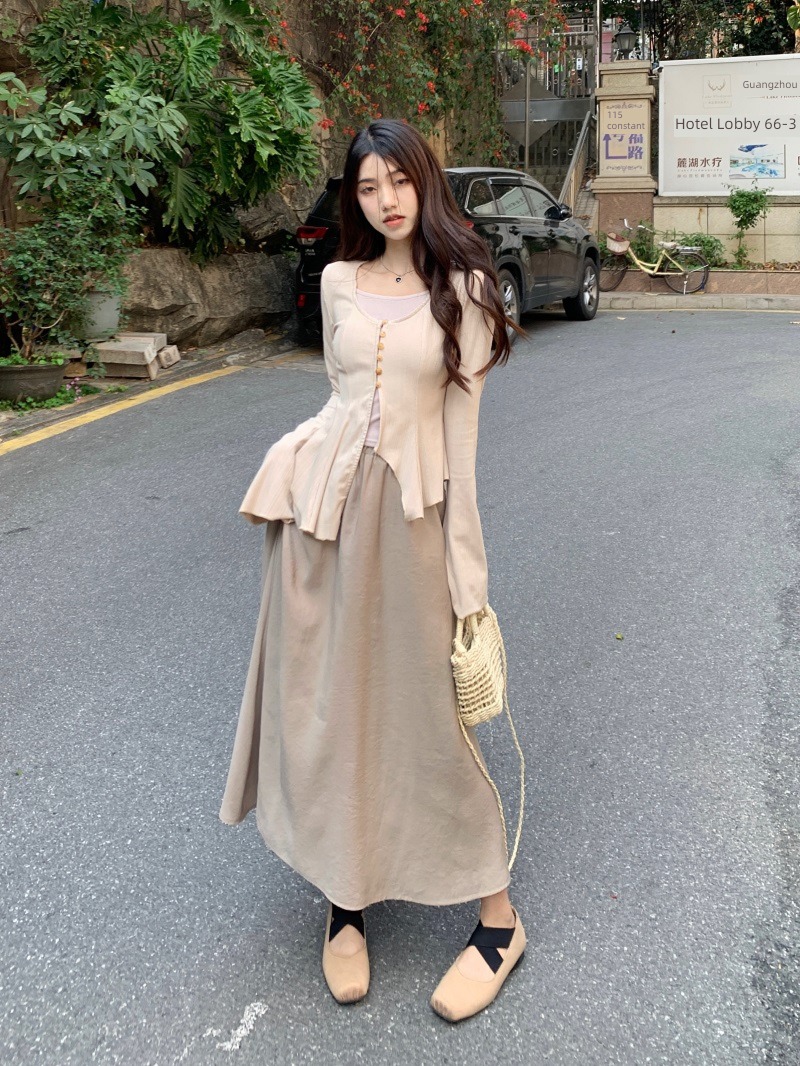 Irregular dance Cardigan Medium and long term Fast fashion Women's wear