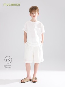 Mucmukn【Italian Style Relaxed】Bamboo Snowflake Cotton Simple Old Money Style Short Sleeve T-Shirt for Men, Women, an