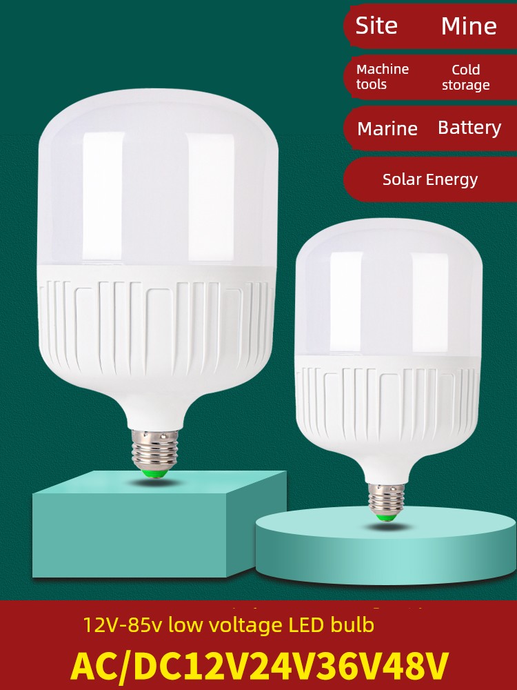Low Voltage LED Bulb 12v24v36v48v V E27 Screw AC/DC Construction Site Mine Battery Night Market Energy-Saving Lamp