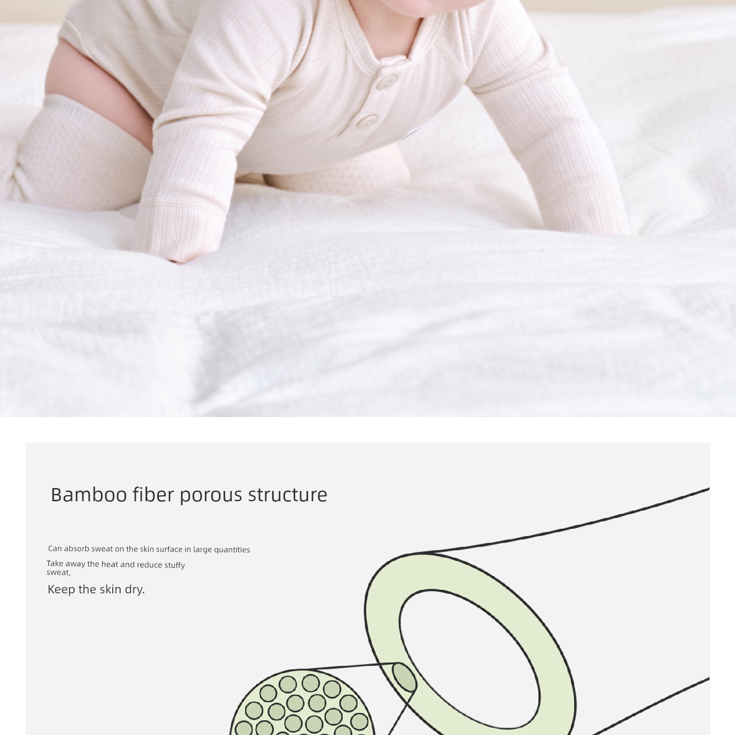 Domiamia Bamboo Soft Baby Wool Romper Newborn Clothes Baby Home Autumn Winter Belly-Protecting Jumpsuit — 19