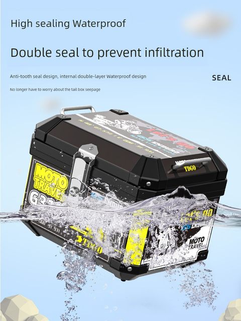 Motorcycle trunk trunk scooter large general electric vehicle removable tool box non-aluminum alloy box