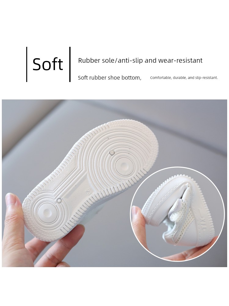 Children's White Sneakers for Boys and Girls, New 2026 Summer Breathable Sneakers for Kindergarten Performances — 3