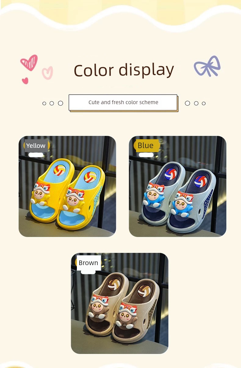 Children's Slippers for Boys, Summer 2026 New Model, Cute Cartoon Design for Girls, Non-Slip Thick-Soled Sandals for Older Kids — 4