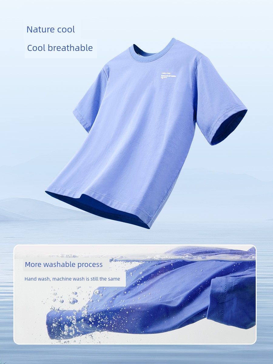 Zuoxi Children's Clothing Boys' T-Shirt Short-Sleeve Kids' Summer Top 2026 New Model Boys' Big Kids Summer Cool Half-Sleeve Shirt — 4