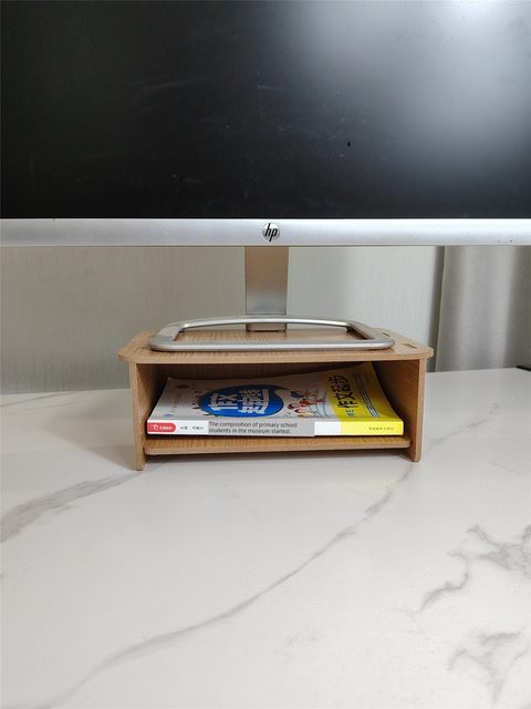 桌面收纳盒简约小号台式显示器底座书房护颈办公单层电脑增高架
