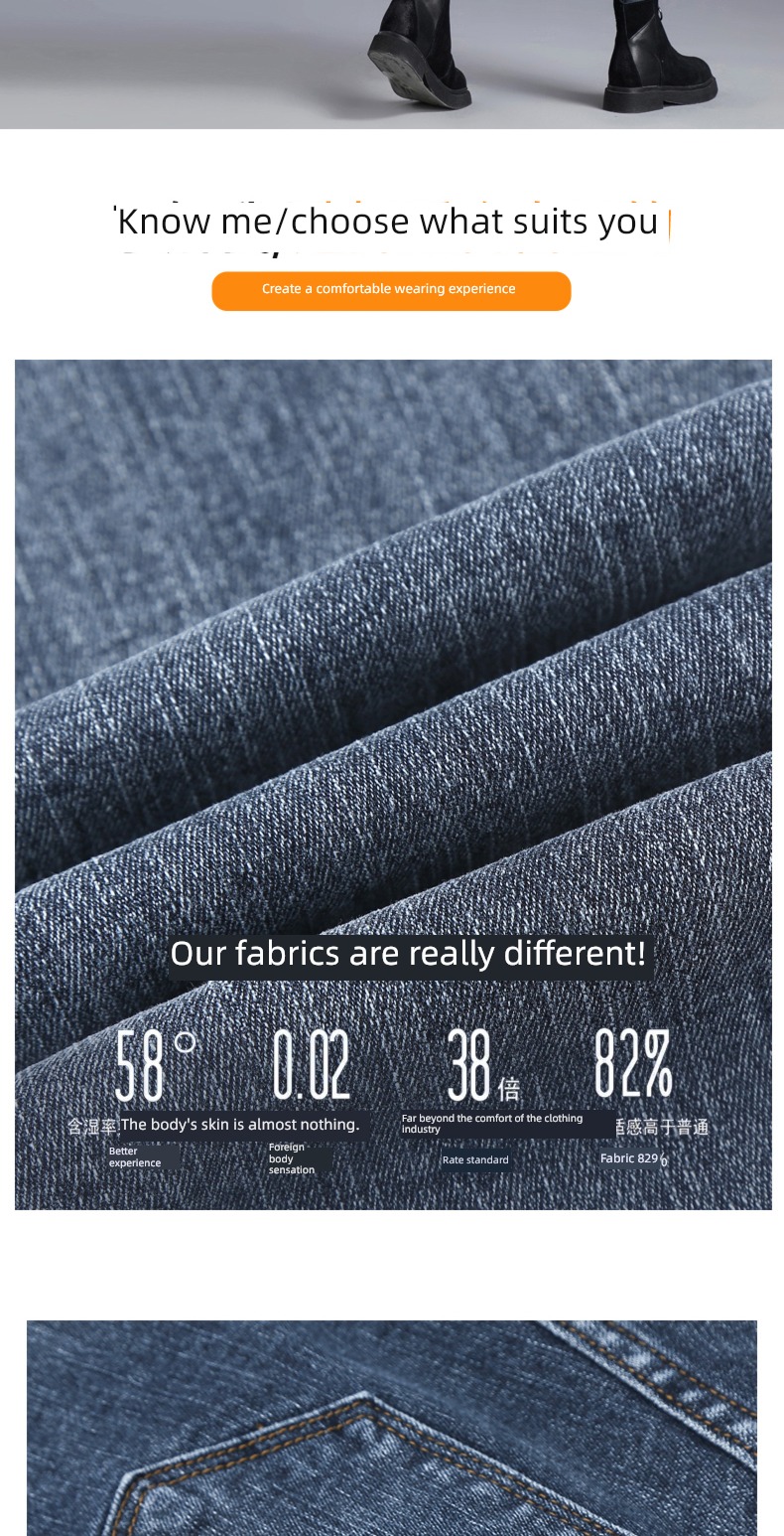 thickening 2022 winter High waist keep warm Jeans