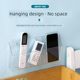 Wall-mounted remote control storage box Mobile phone charging without punching transparent storage box Bedside multi-function storage rack