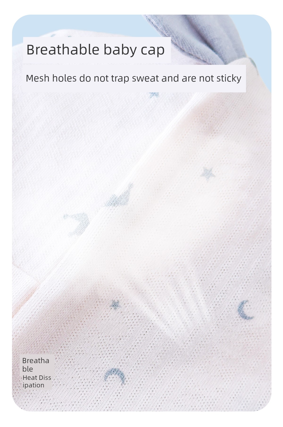 Jq Jingqi Baby Hat Summer 0-6 Months Newborn Thin Breathable Cap Newborn Baby Fontanelle Protection Cap — 9