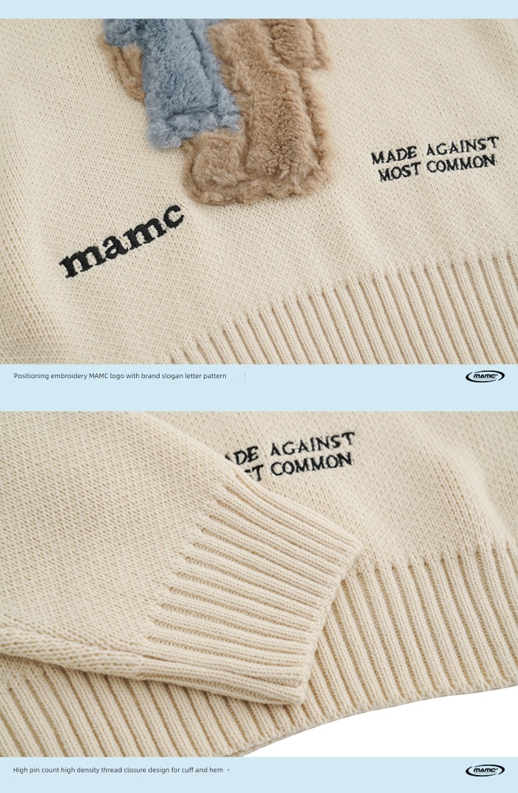 MAMC the seventh evening of the seventh moon Couple Bear Suede easy sweater