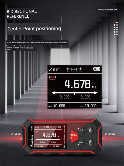 Japanese three-meter handheld bidirectional laser rangefinder infrared measuring instrument high-precision electronic ruler magnetic suction
