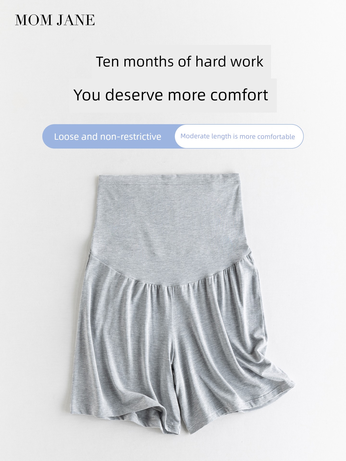 Fashion Tape Thin Modal Plus Size Shorts for Pregnant Women — 3